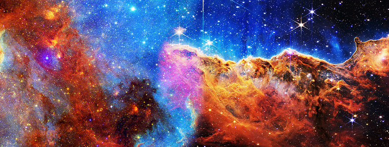 星座之天枰座银河和光 外太空的行星 恒星和星系展现太空探索之美 这张图片的元素由 NASA 提供天体活力彗星科学星云宇宙黑色紫色螺旋天空背景