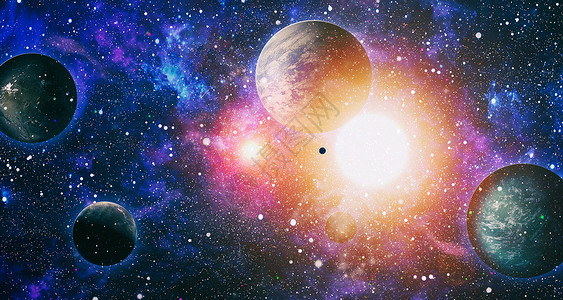 无限空间与星尘和银河的五颜六色的宇宙 神奇的彩色星系 无限宇宙和繁星之夜 美国航空航天局提供的这张图片的元素天文恒星银河系星云天空太空狐背景