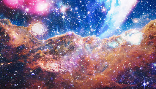 十二生肖之申猴银河和光 外太空的行星 恒星和星系展现太空探索之美 这张图片的元素由 NASA 提供天体活力螺旋科学星星黑色宇宙紫色星座彗星背景