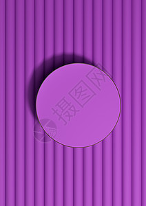 明亮的紫色 紫色 3D 渲染顶视图平躺产品展示圆筒讲台或展台产品摄影背景或墙纸 最小 简单 豪华的背景与金线背景图片