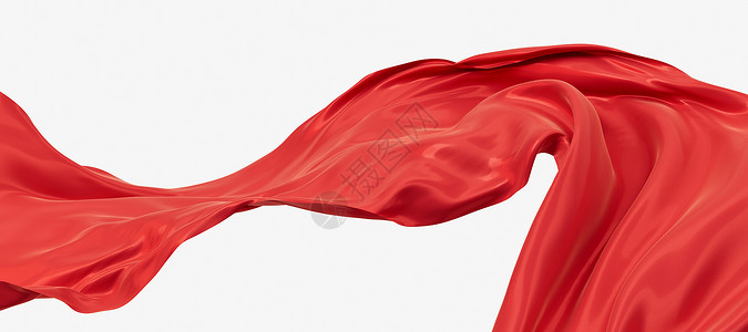 红波布 3D的交接窗帘皱纹波纹折叠海浪旗帜纺织品曲线棉布节日背景图片