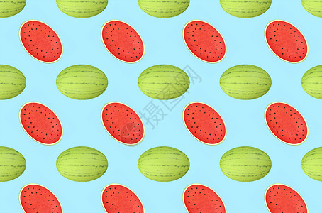 抽象绿色水果图案插图明亮的高清图片