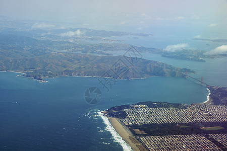 金门桥 海洋海滩和旧金山日落区金门大桥高清图片