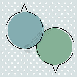 圆圈框空白的椭圆形思想泡沫与彩色背景的设计 设计代表社交网络媒体 消息传递和通信概念的聊天框背景