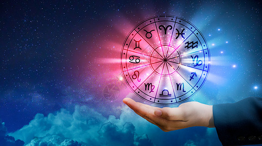 神秘主义星座圈内的十二生肖 占星术在天空中有许多星星和月亮占星术和星座概念财富星系圆圈神话天文学魔法精神月亮插图宇宙背景