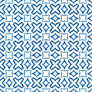 波西米亚图案阿拉伯手画设计 蓝色壮丽背景