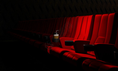列哼红天鹅绒座位列 在电影院观看电影 并复制空间横幅背景 娱乐和戏剧概念 3D 插图扶手椅会议展示歌剧富豪屏幕椅子贵宾奢华大厅背景