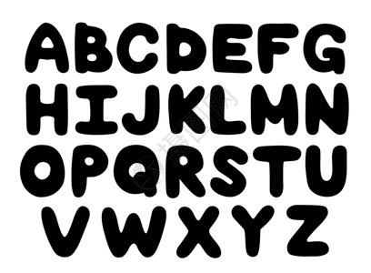 英文春天字体白色背景上孤立的水颜色英语字母组英文字母组手绘绘画孩子们插图字体教育学习收藏液体标识背景