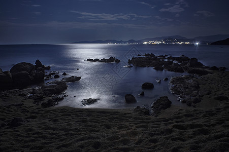 西撒丁岛美丽的黎明高清图片
