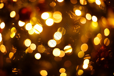 紧贴的节庆圣诞节圣诞树灯背景模糊高清图片