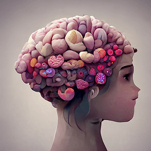 人类大脑的美丽插图心理智力健康医疗保健医疗头脑图片