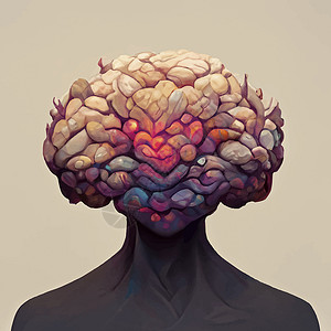 人类大脑的美丽插图心理医疗头脑健康医疗保健智力背景图片