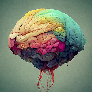 人类大脑的美丽插图心理医疗保健智力头脑医疗健康图片