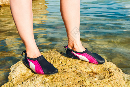 水鞋鞋鞋类拖鞋海胆下巴支撑鞋底橡胶成人岩石珊瑚图片