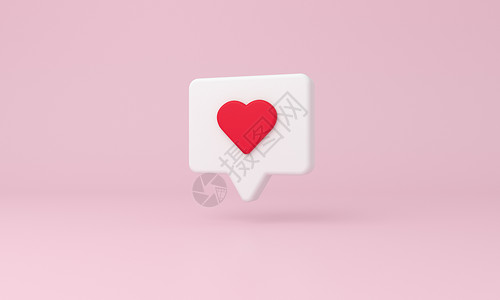 粉红四角框就像心脏通知图标 社交媒体通知 在粉红背景上 (笑声)背景