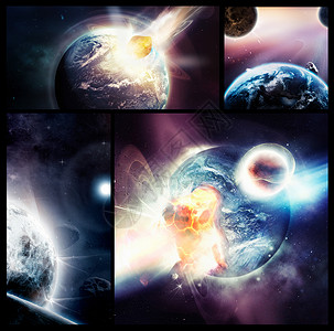 我们所知道的世界末日 综合了各种与银河系有关的插图的图像图片
