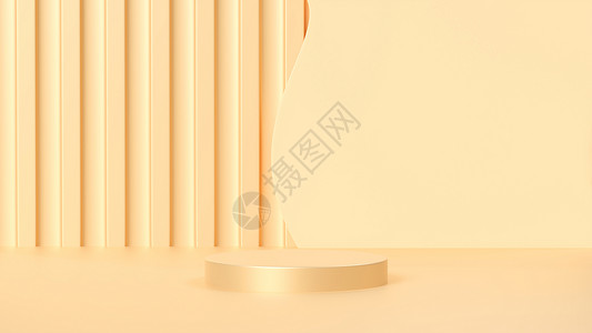 橙色讲台和万圣节最起码的抽象背景 3D转换几何形状 现代网站颁奖阶段场景工作室橙子陈列室展示墙纸产品横幅陈列柜地面背景