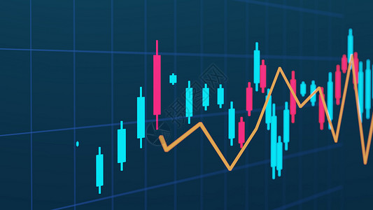 花股票图像3D 股票市场图形 加密货币图表 高科技风格图表 金融技术概念 电子货币投资人士商业数据网络库存生长贸易全世界股市背景