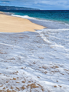 Hawaii 海滩天堂度假热带海岸假期风景旅行蓝色海洋天空支撑白色背景图片