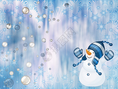 姓名配对圣诞贺卡上贴着雪人的形象丝带钟声日历邀请函假期分支机构插图季节问候语雪花背景