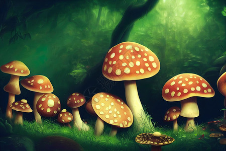 蘑菇壁纸 奇幻壁纸 4K 蘑菇灯 奇幻蘑菇高清图片