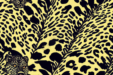 豹的设计素材无缝豹纹理 豹毛皮 非洲动物印刷品背景