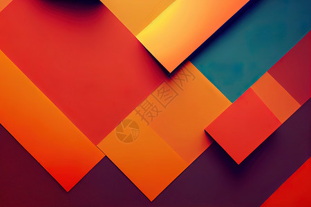 红色几何形状4k 壁纸 背景的抽象橙色红色背景背景