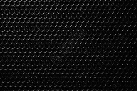 音乐扬声器上的安全网 保护网格音频扬声器 黑色安全网的近景 金属穿孔网 抽象图案 抽象黑色背景 专业音响设备扩音器阴影材料宏观喇背景图片