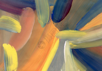 橙黄色蓝丙烯烃油油漆纹理高清图片