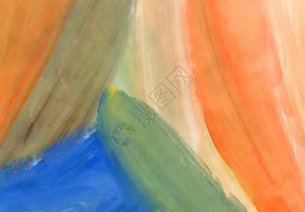 手绘棕子黄蓝棕褐色油画纹理艺术手绘黄色笔触蓝色装饰插图刷子创造力绘画背景