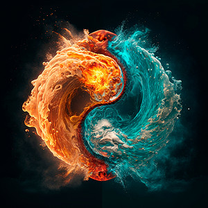 火与水活力橙子圆圈天空波浪文化火焰小学框架力量背景图片