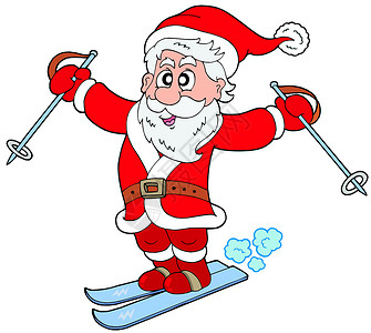 滑雪圣诞老人图片