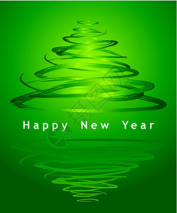 2023年邀请函矢量圣诞树季节插图卡片复古蓝色针叶风格幸福装饰品快乐设计图片