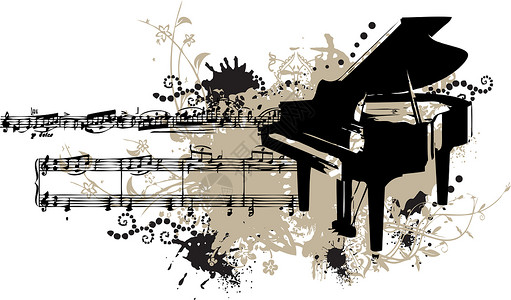 Grunge 钢琴高清图片
