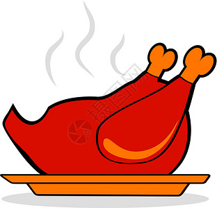 鸡肫土耳其因感恩节而烤鸡设计图片