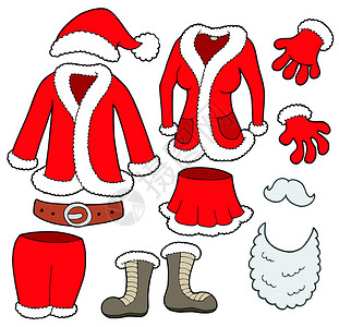 大胡子圣诞老人圣塔条款服装收藏设计图片