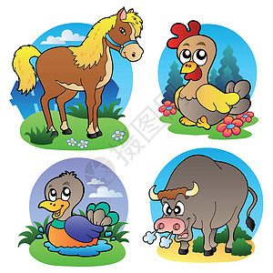 2只动物各种农场动物 2设计图片