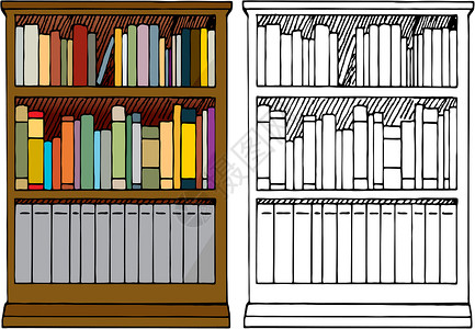 书架图书完整的书店设计图片