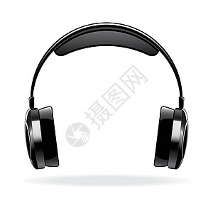 采耳器矢量耳听器立体声电子产品夹子反射白色玩家音乐插图音乐播放器低音设计图片