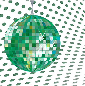 迪士球绿色圆圈音乐俱乐部装饰品舞蹈玻璃派对插图乐趣背景图片