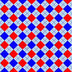 方格线红色和蓝色毛衣纹理墙纸纤维钻石衣服丑角针织围巾材料编织纺织品设计图片