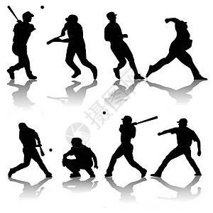 棒球捕手棒球球运动员跑步冠军捕手男人活动数字帽子沥青联盟插图设计图片