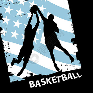 篮球运动员活动比赛分数联盟游戏数字男人团队旗帜热情高清图片