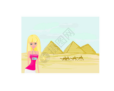 胡夫妇女背景 吉扎为法老建造的金字塔设计图片