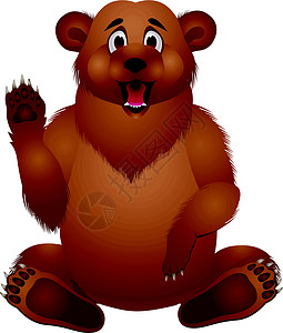 灰爪狸熊漫画插图野生动物幸福孩子们坡度爪子动画毛皮木偶快乐设计图片