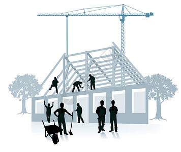建房建筑工程(建造房屋)背景图片