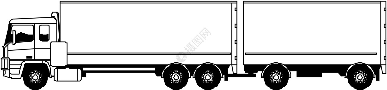 矢量交付货运卡车雨棚头灯力量发动机货车插图服务车辆柴油机船运设计图片