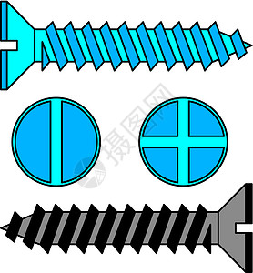 不锈钢螺丝栓不锈钢螺丝 矢量插图制造业工厂白色宏观工作合金紧缩工业硬件金属设计图片
