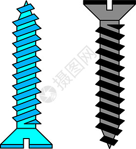 不锈钢螺丝栓不锈钢螺丝 矢量插图车间工程机器硬件作坊坚果工厂白色合金物品设计图片