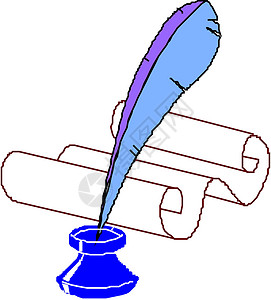 乌鬃鹅费瑟笔墨书写字母历史手稿羽毛素描插图飞行曲线墨水翅膀滚动设计图片